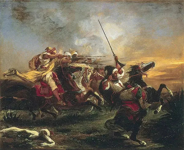 Exercices militaires des Marocains - Eugène Delacroix