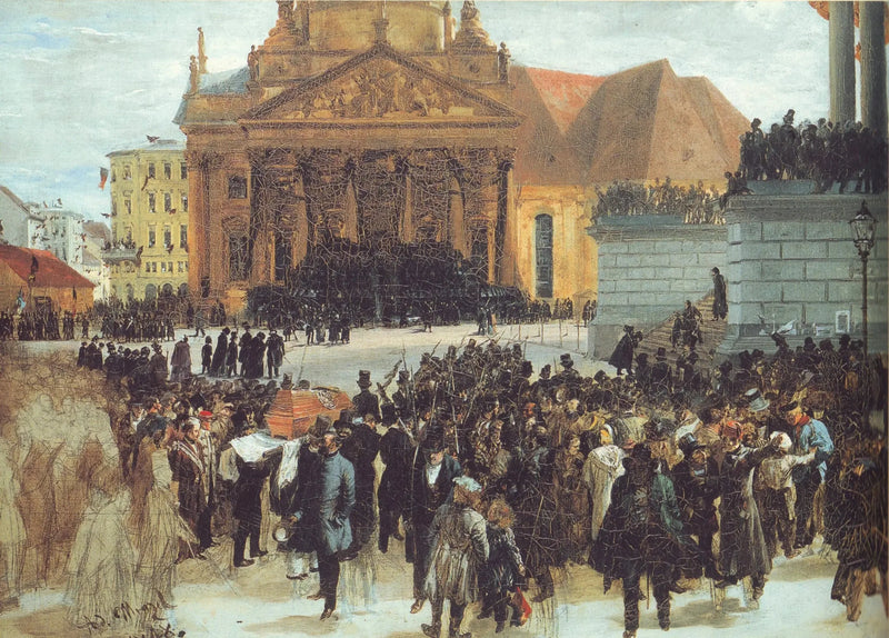 Exposition des morts de mars - Adolph von Menzel