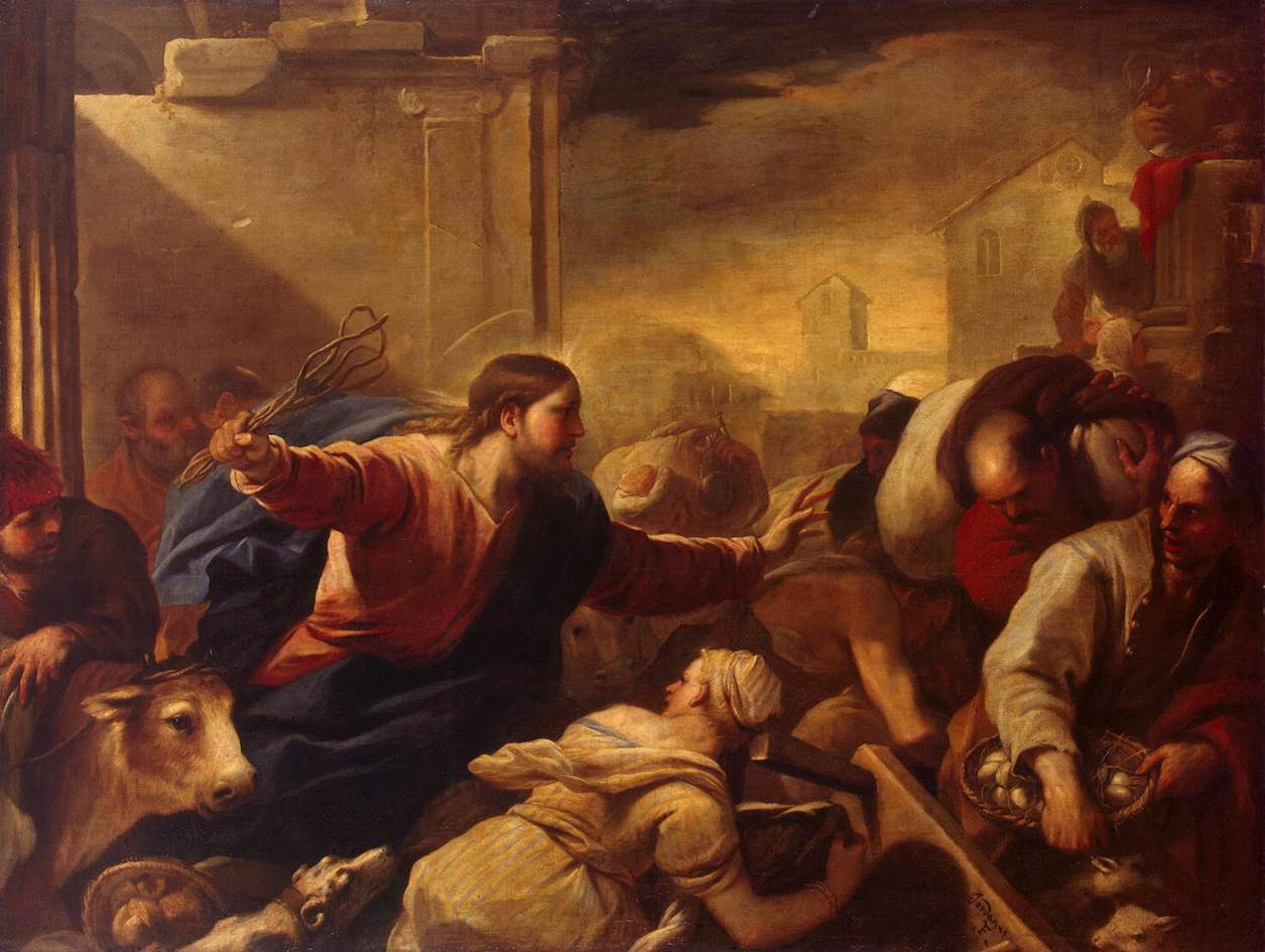 Expulsion des marchands du Temple - Luca Giordano