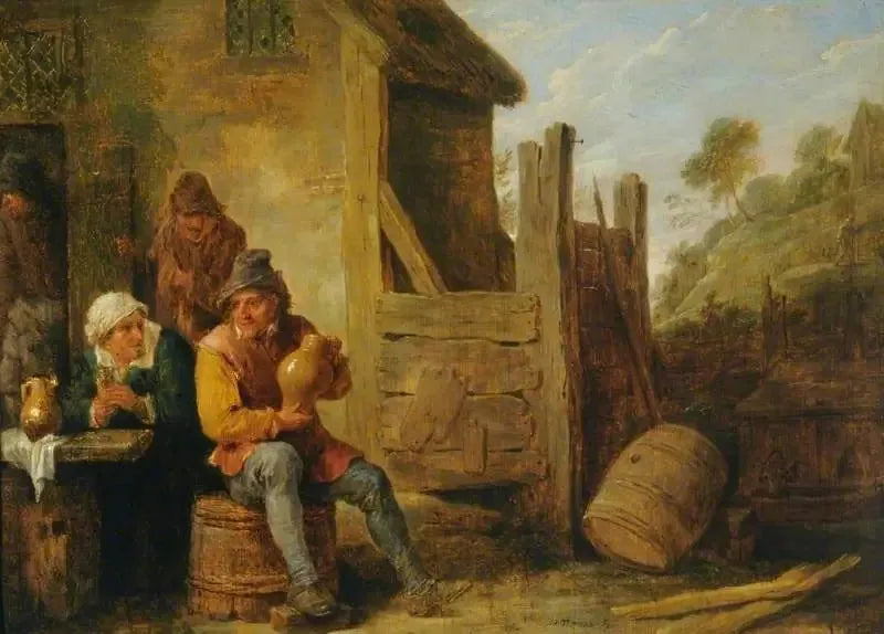 Extérieur d'une auberge : Paysans buvant - David Teniers le Jeune