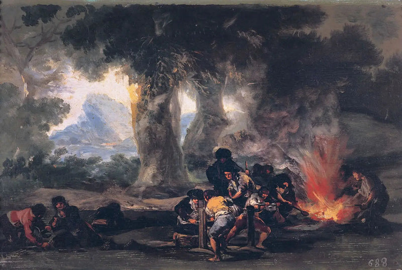 Fabrication de balles dans la Sierra de Tardienta - Francisco de Goya