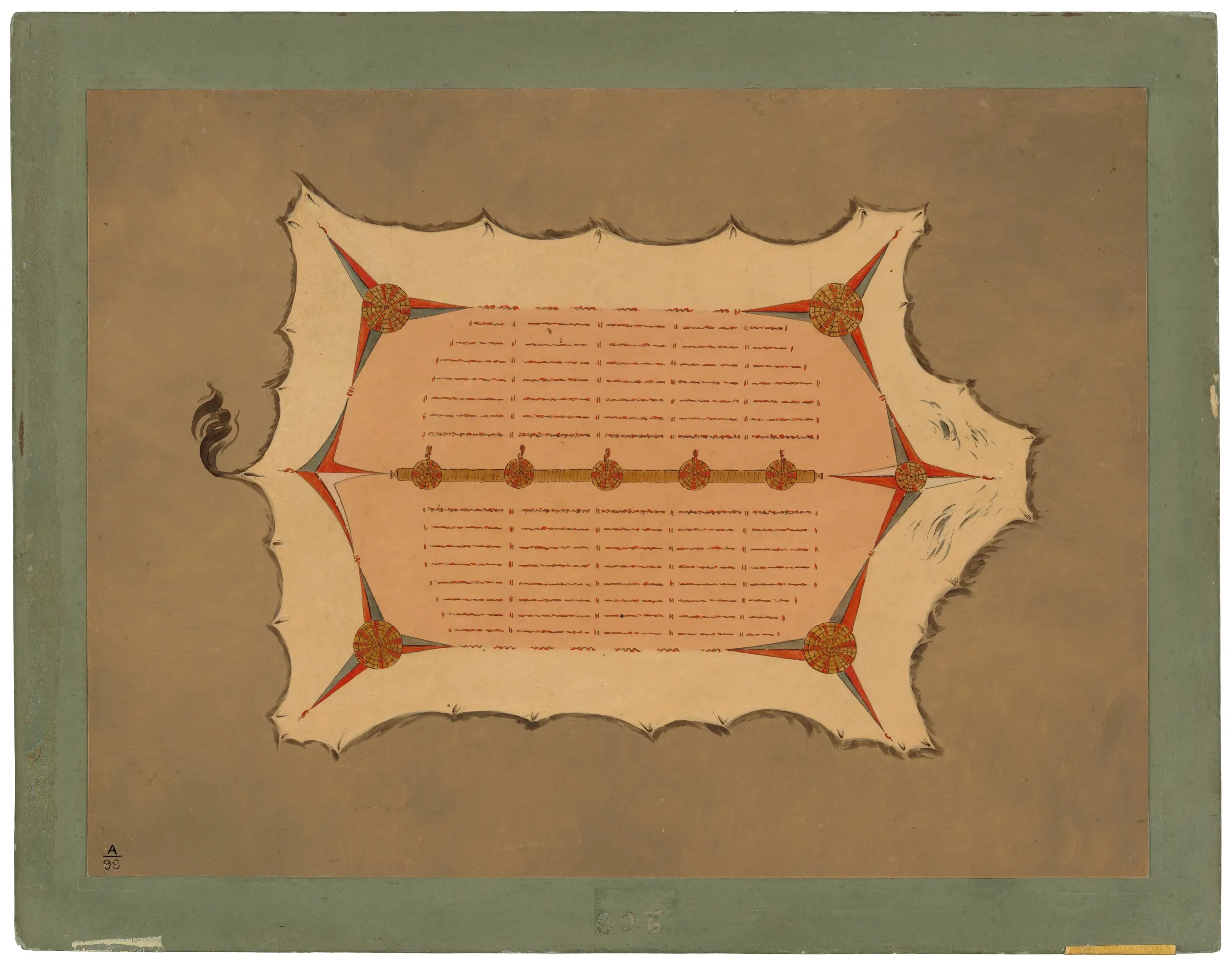 Fac-similé d’une robe sioux avec des piquants de porc-épic - George Catlin - Alpha Reproduction