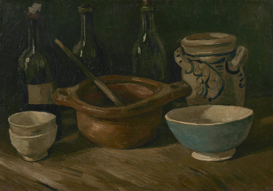 Nature morte avec faïence et bouteilles, F53 – Van Gogh