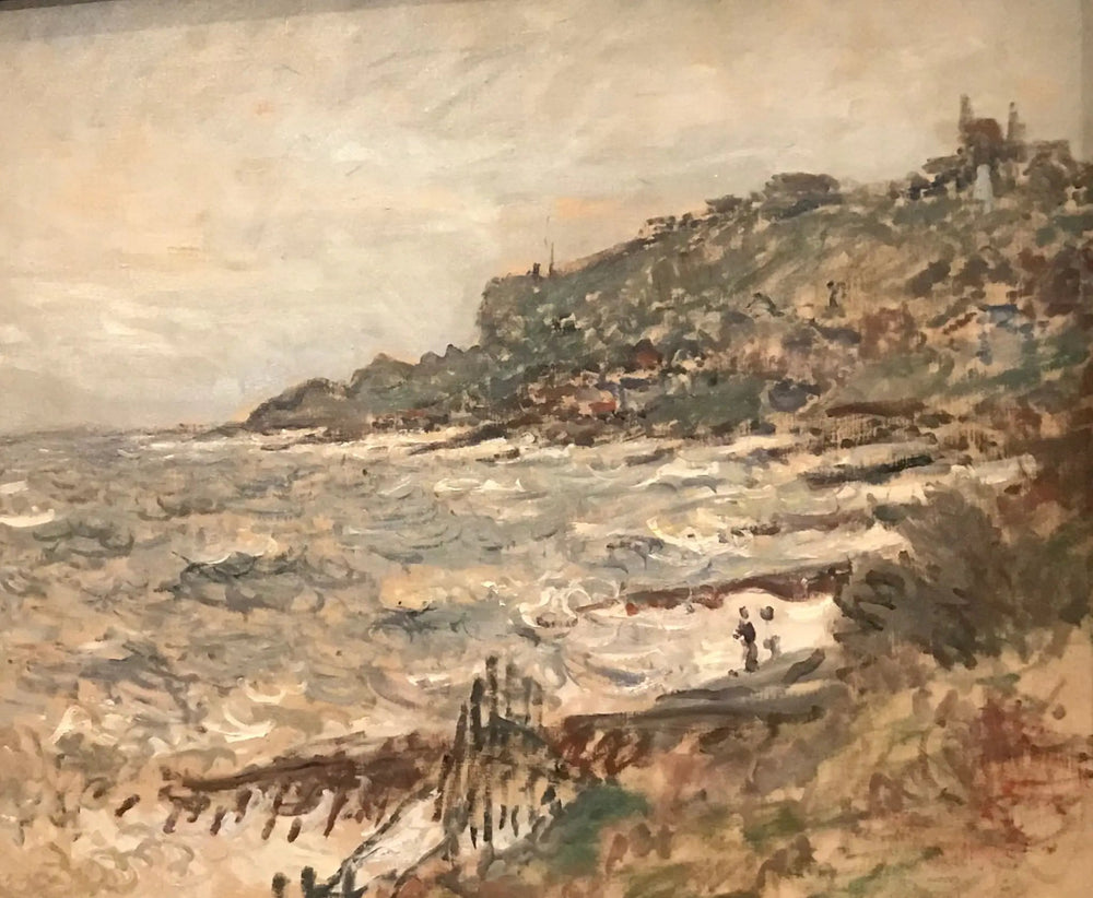 Falaise de Sainte-Adresse, temps gris - Claude Monet image 1 reproduction de peinture à l’huile