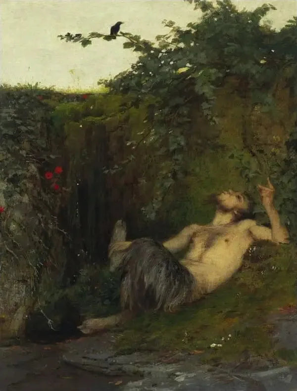 Faune et le merle - Arnold Böcklin