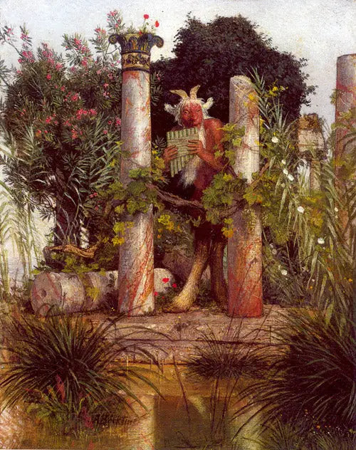 Faune soufflant dans la syrinx - Arnold Böcklin