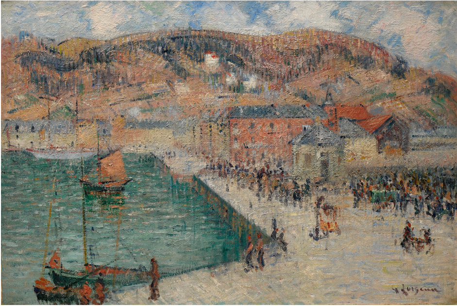 FÉCAMP, HÔTEL AUBERT - Gustave Loiseau image 1 copie de tableau peinte à la main