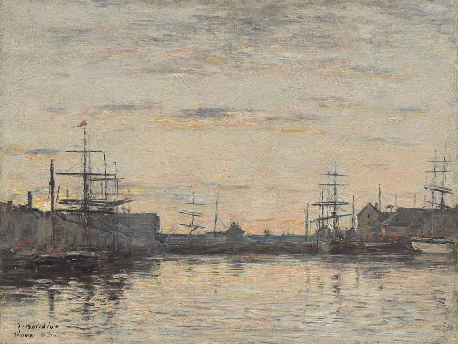 Fécamp : le port intérieur - Eugène Boudin