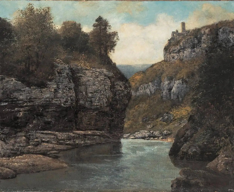 Felsen nahe der Grotte der Loue - Gustave Courbet