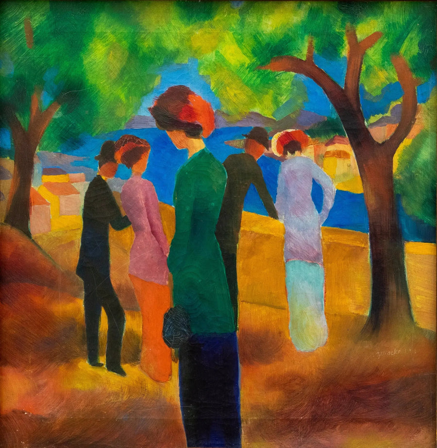 Femme à la veste verte - August Macke