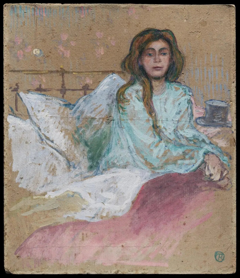 Femme assise dans son lit - Henri de Toulouse-Lautrec