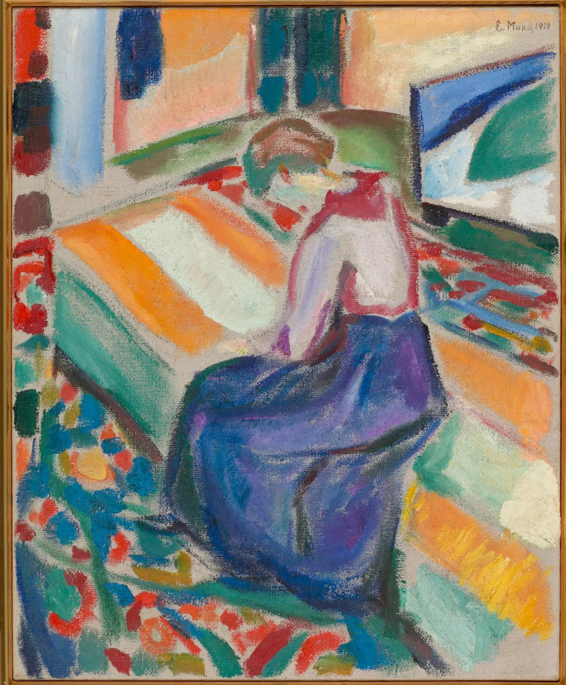 Femme assise dans une calèche - Edvard Munch