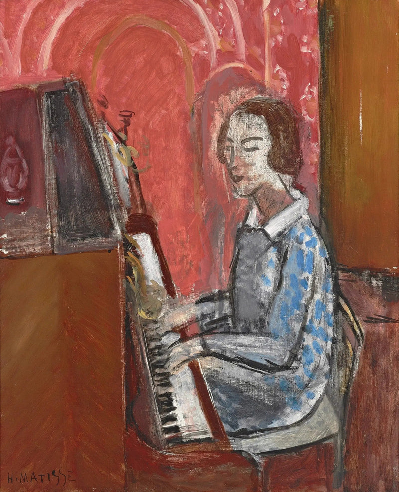 Femme assise devant son piano - Henri Matisse