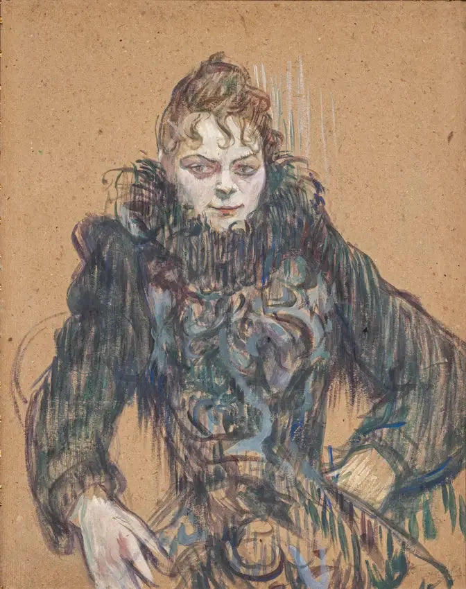 Femme au boa noir - Henri de Toulouse-Lautrec