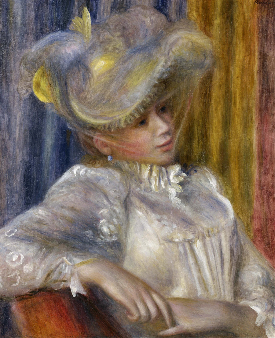 Femme au chapeau, Renoir 1891, musée national de l’Art occidental – reproduction peinture à l’huile sur toile