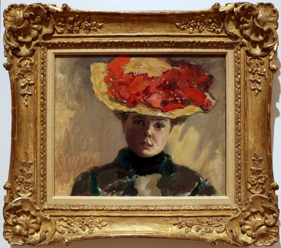 Femme au chapeau rouge - Pierre Bonnard