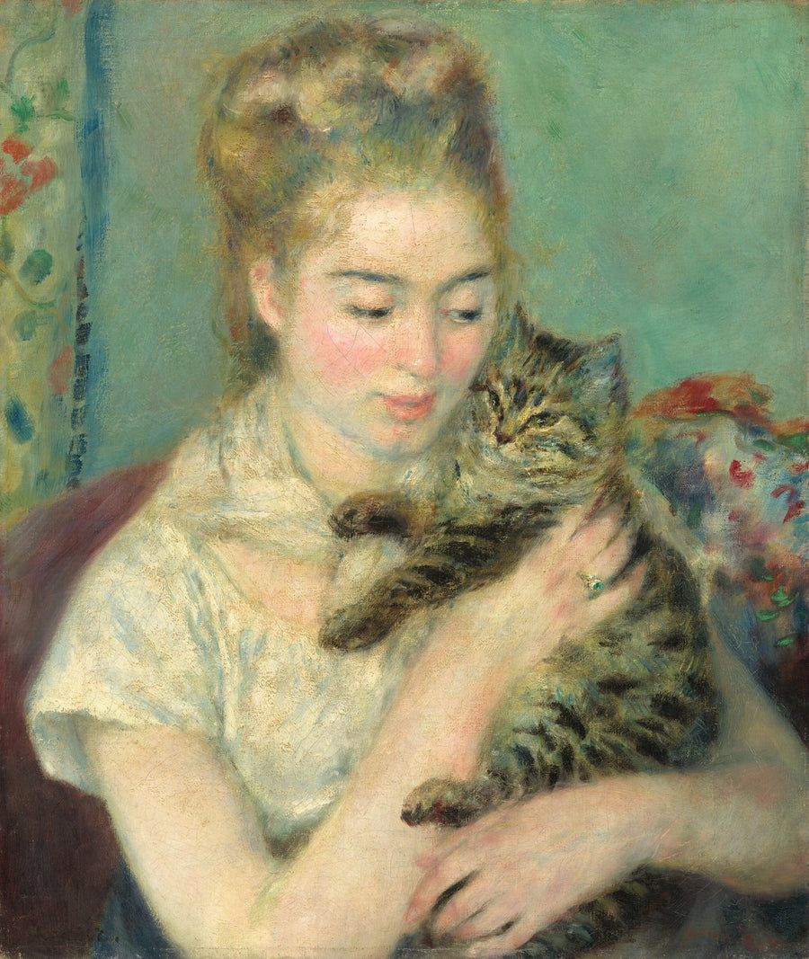 Femme au chat, vers 1875 – Pierre-Auguste Renoir