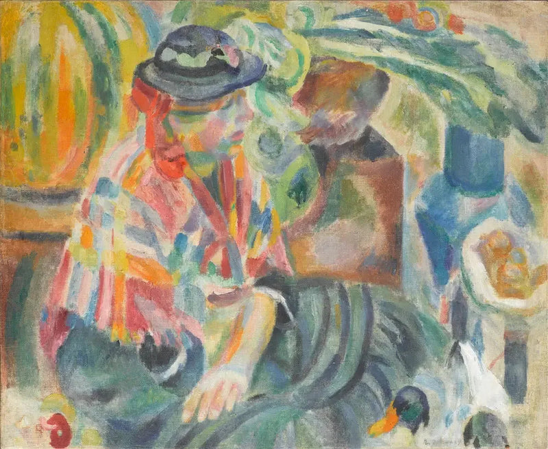 Femme au marché (Portugal) - Robert Delaunay