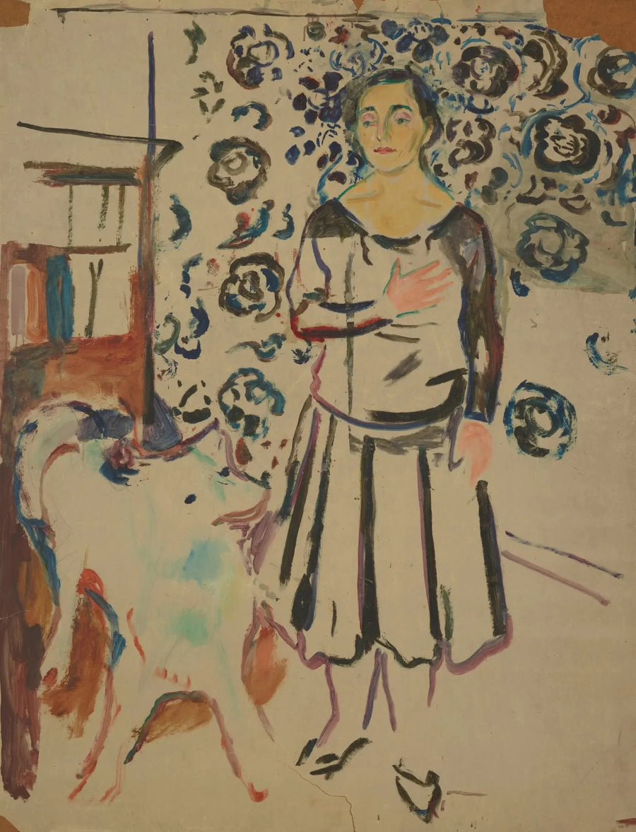 Femme au samoyède - Edvard Munch