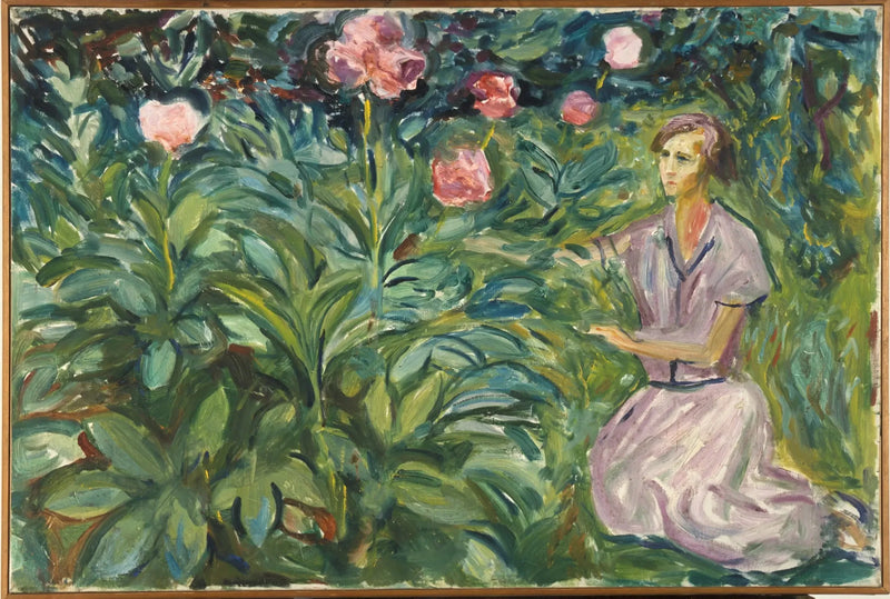 Femme aux pivoines - Edvard Munch