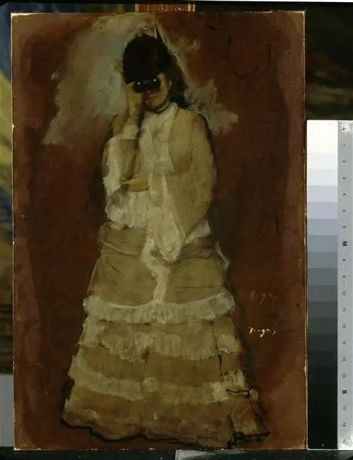 Femme avec des jumelles de théâtre - Edgar Degas