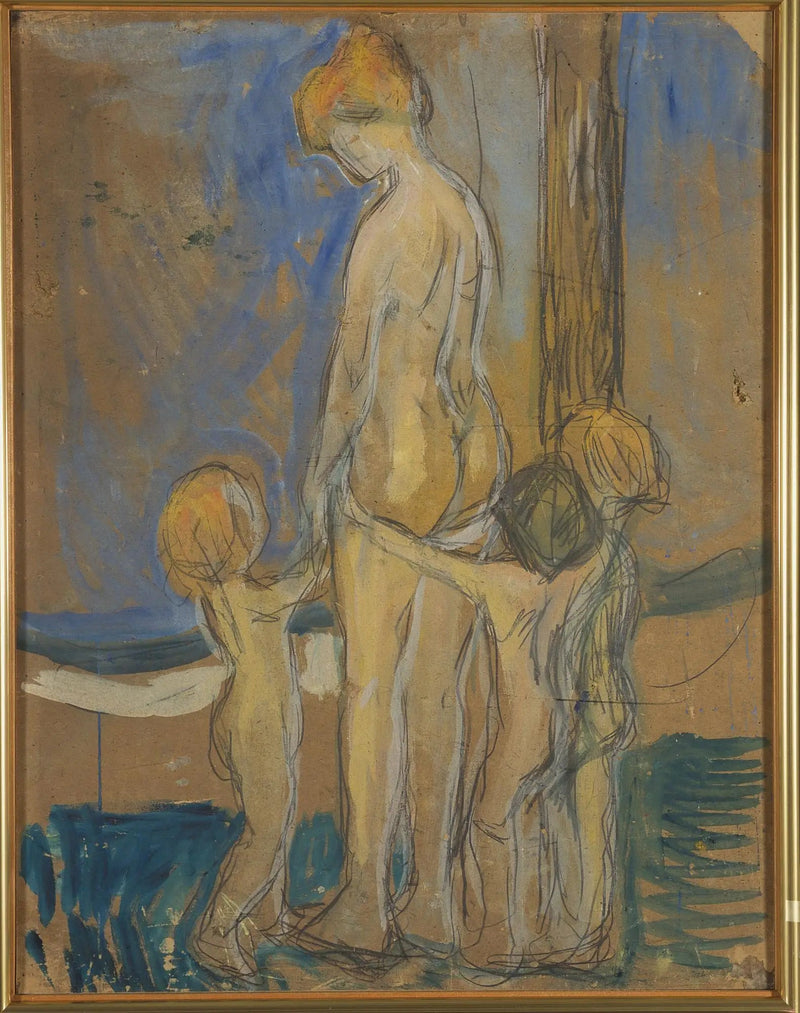 Femme avec enfants - Edvard Munch