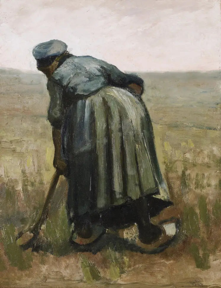 Femme avec une bêche, vue de dos - Vincent van Gogh