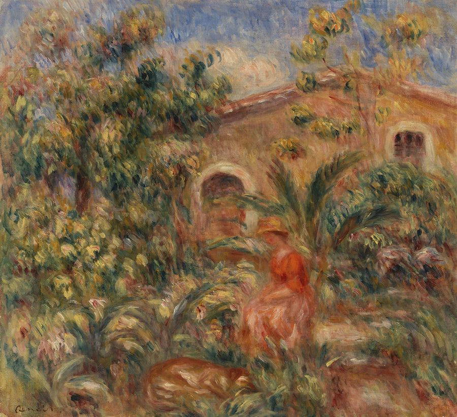 Femme et chien dans un paysage, 1917 – Renoir