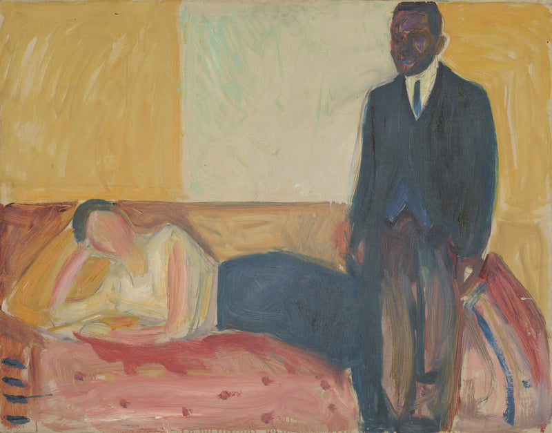 Femme couchée et Africaine debout - Edvard Munch