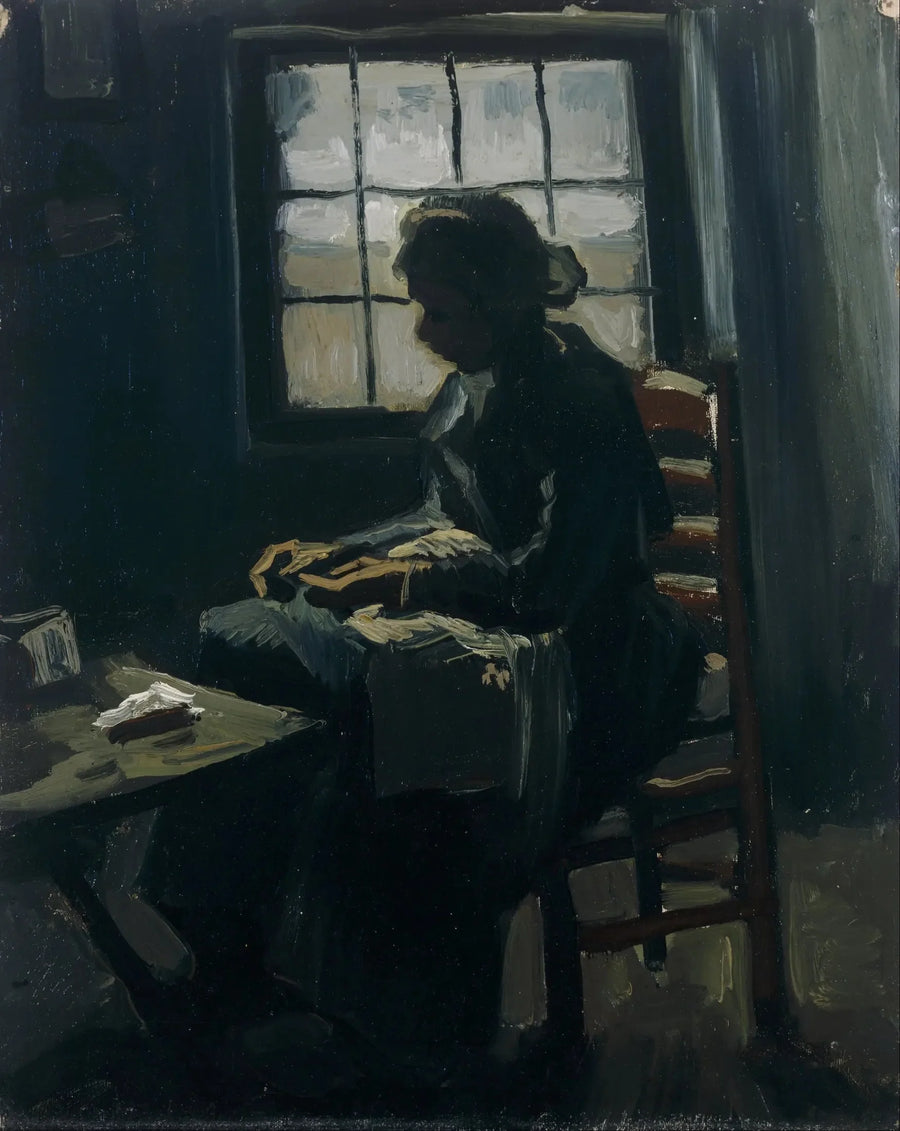 Femme cousant - Vincent van Gogh