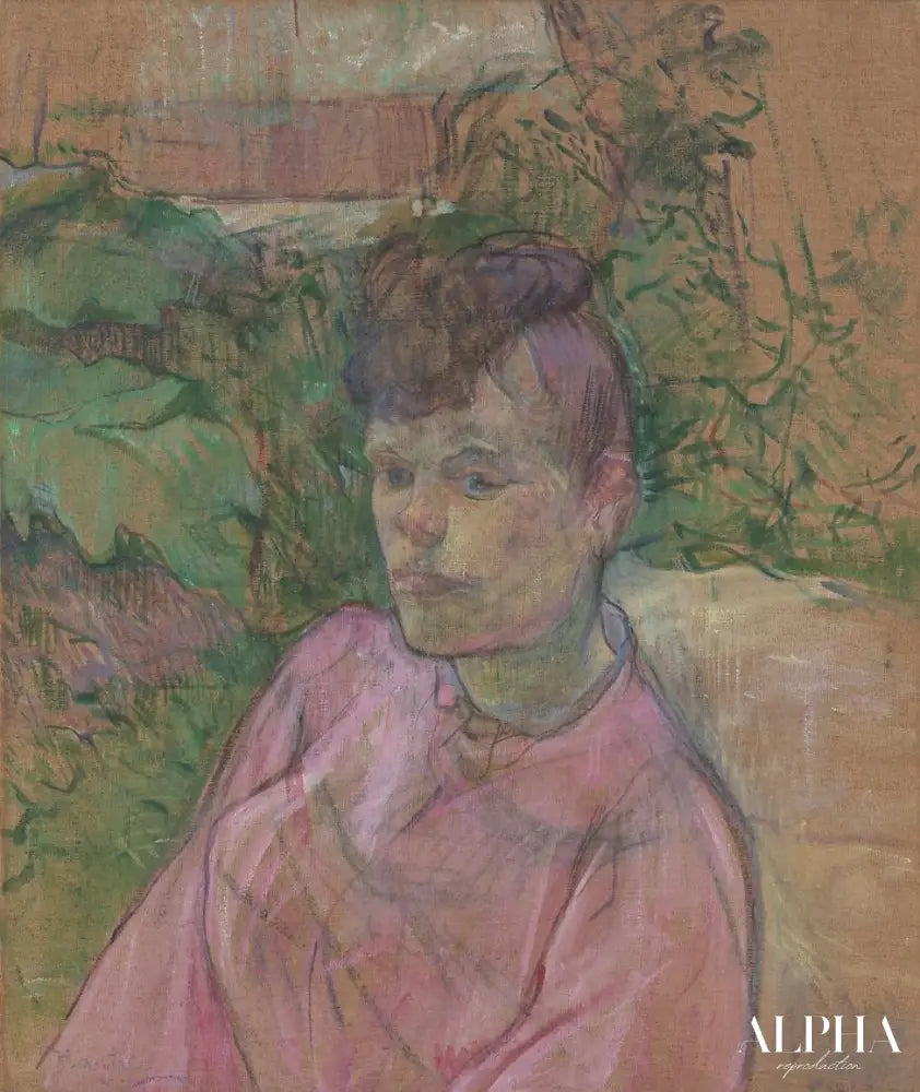 Femme dans le jardin de Monsieur Forest - Toulouse Lautrec - Reproductions de tableaux et peintures haut de gamme