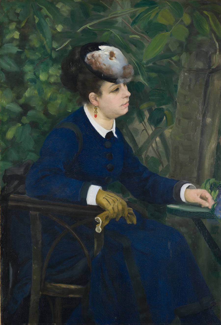 Femme dans un jardin (La Femme à la mouette), 1868 – Renoir
