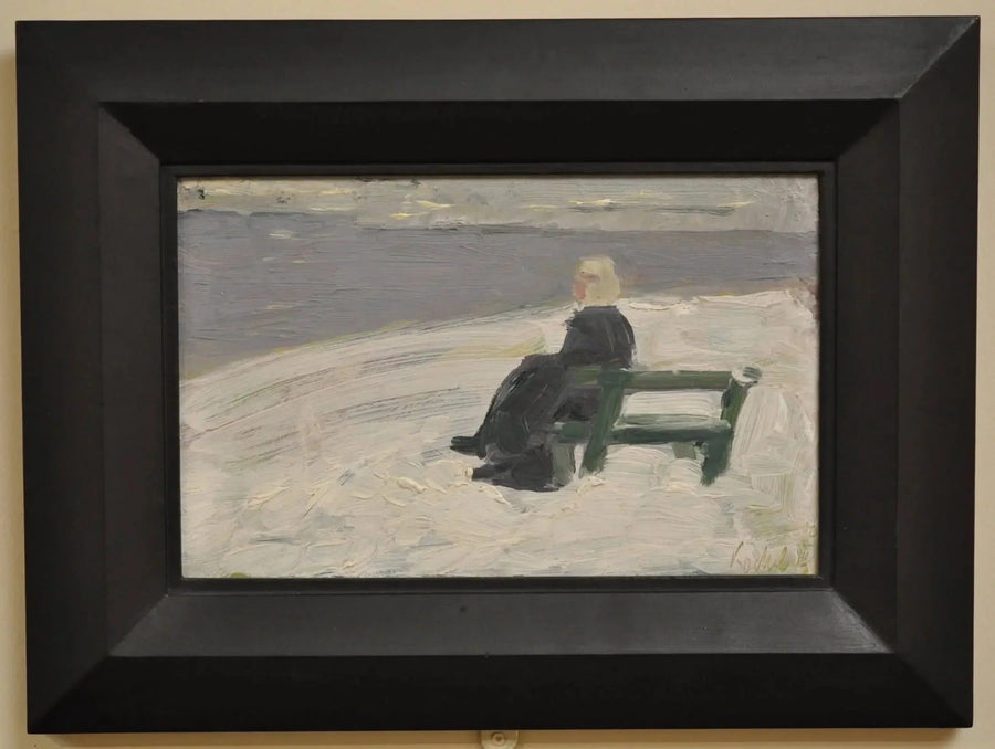Femme dans un paysage d'hiver - Franz Marc