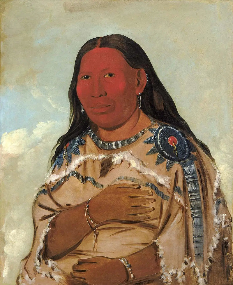 Femme de deux corbeaux - George Catlin