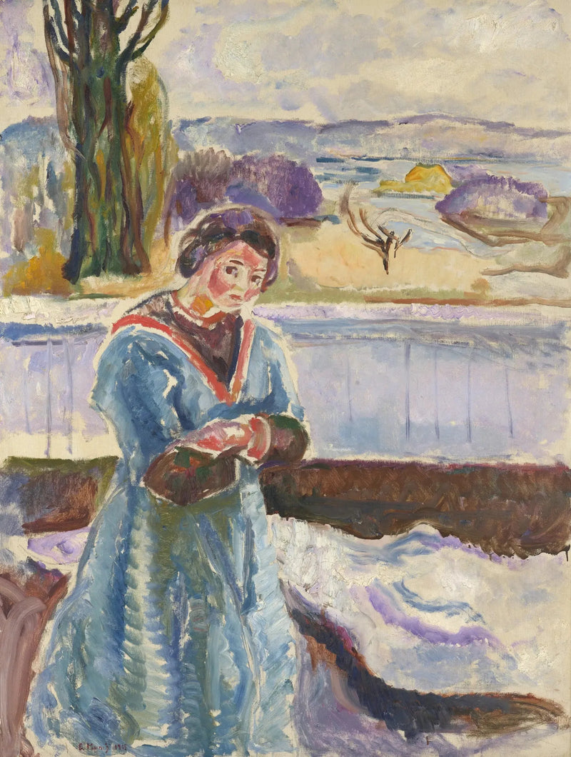 Femme debout aux bras croisés - Edvard Munch