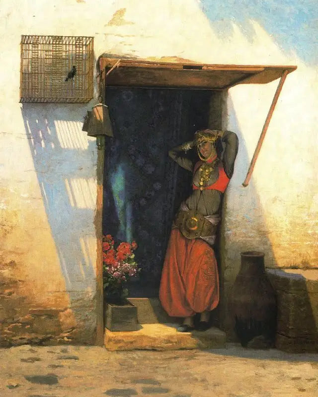 Femme du Caire à sa porte - Jean-Léon Gérôme