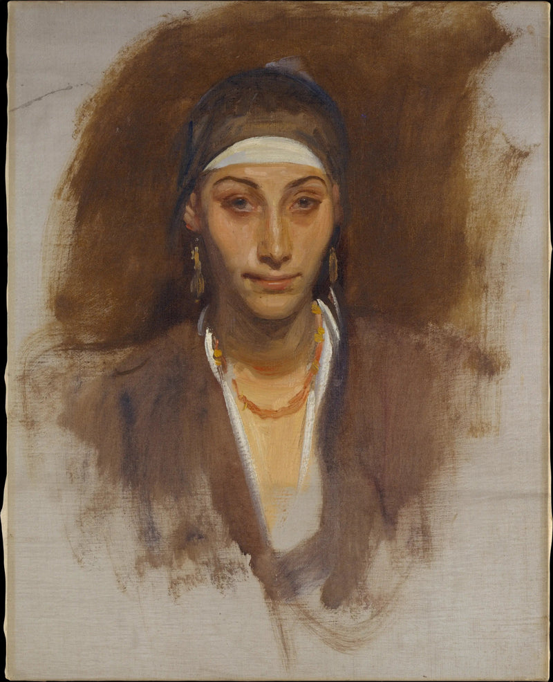 Femme égyptienne avec des boucles d'oreilles - John Singer Sargent