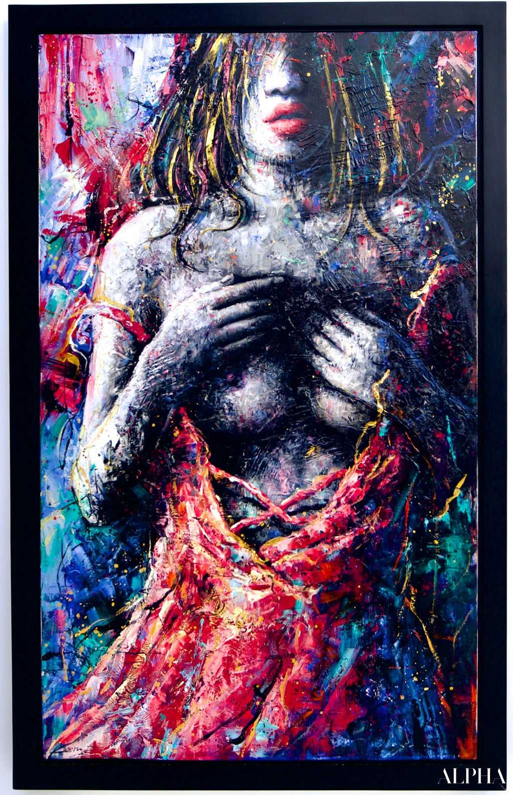 Woman in a Pink Dress - Kesorn | 60 X 100 cm Reproductions de tableaux à la peinture à l’huile