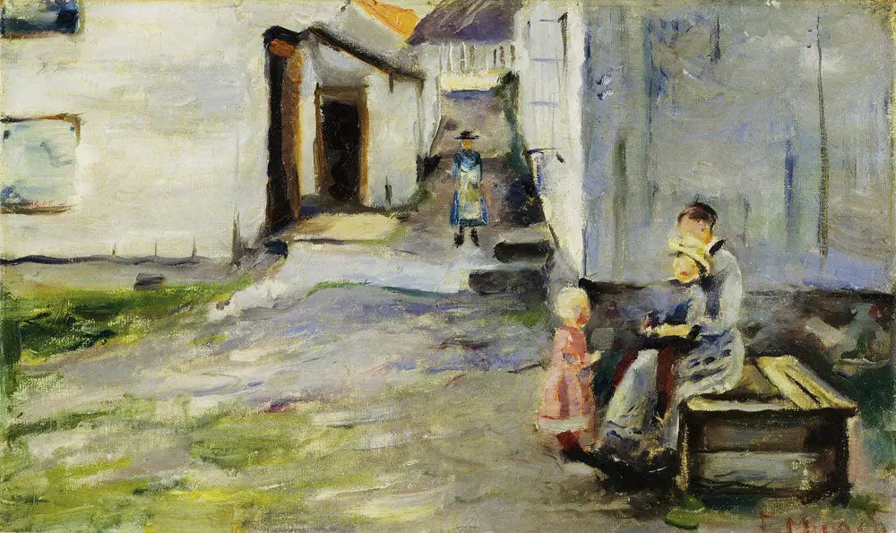 Reproduction du tableau « Femme et enfants à Arendal - Edvard Munch » par Alpha Reproduction en peinture à l’huile