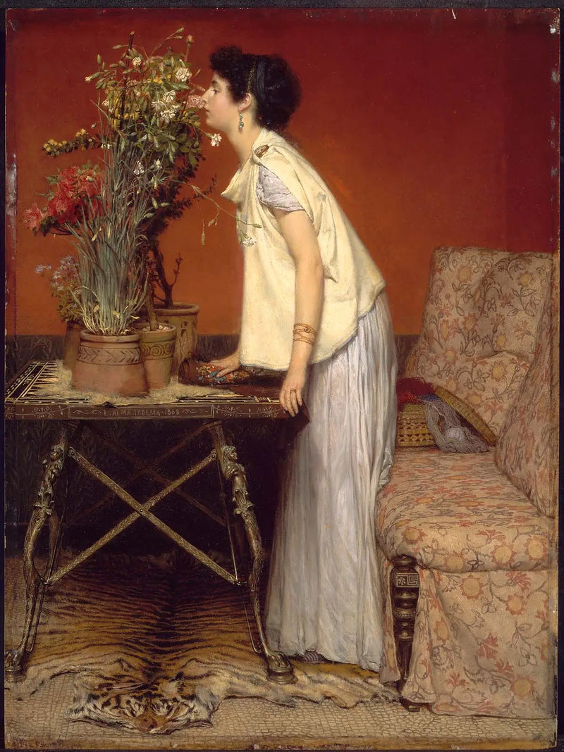 Femme et fleurs - Lawrence Alma-Tadema