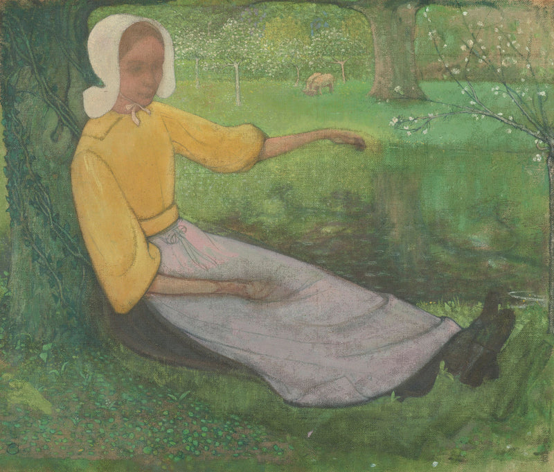 Femme Huizer assise sous un arbre - Richard Roland Holst