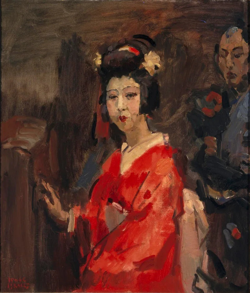 Femme japonaise en kimono rouge - Isaac Israëls