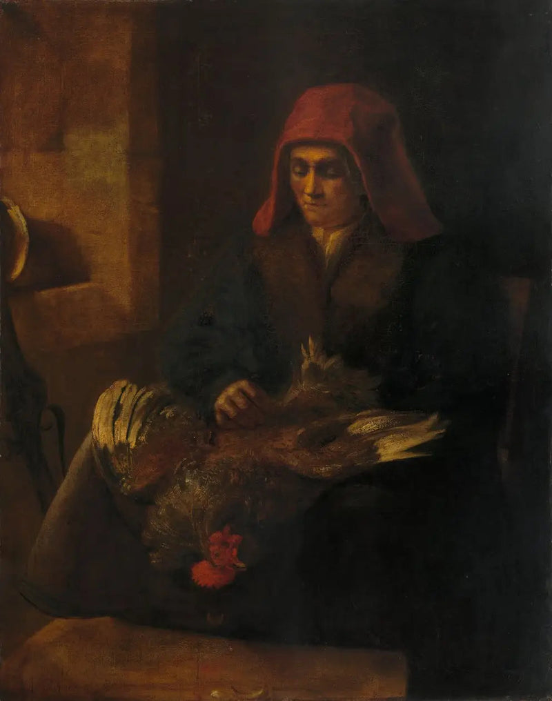 Femme plumant une volaille - Rembrandt