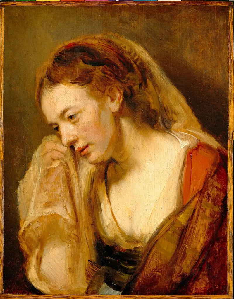 Une femme qui pleure – cercle de Rembrandt, années 1640