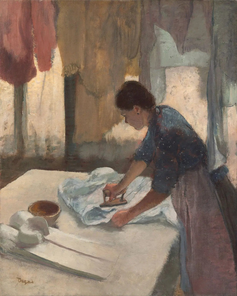 Reproduction du tableau « Femme repassant - Edgar Degas » par Alpha Reproduction en peinture à l’huile