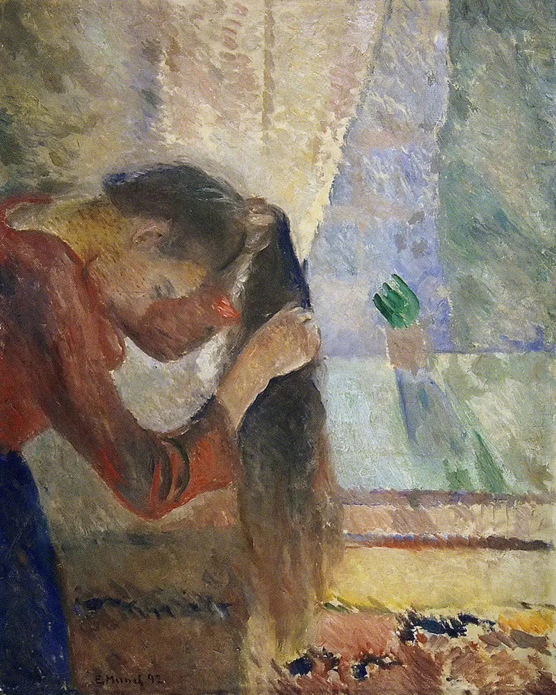 Femme se coiffant - Edvard Munch