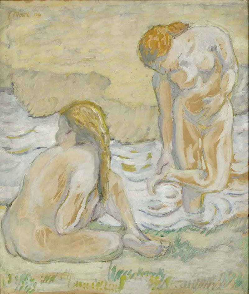 Femmes au bain (Composition nue II) - Franz Marc