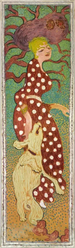 Femmes au jardin : femme à la robe à pois blancs - Pierre Bonnard