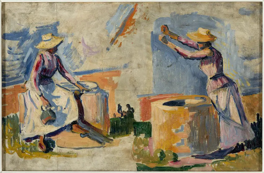 Femmes au puits. Esquisse II - Paul Signac