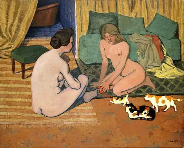 Femmes nues aux chats - Félix Vallotton